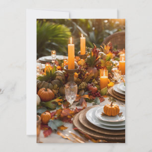 Tropiska Thanksgivingen Hälsning Inbjudningar