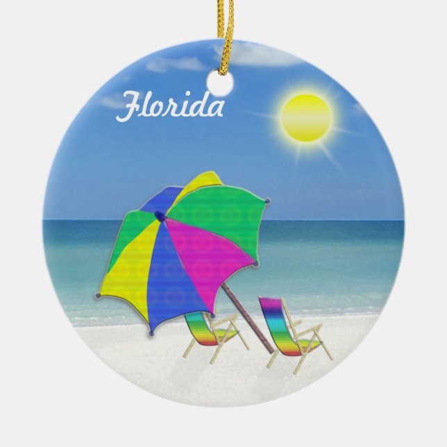 Tropiska Theckar-julprydnader från Florida Julgransprydnad Keramik (Framsidan)