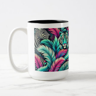 Tropiska tigern Mugg - Vibrant Jungle Art
