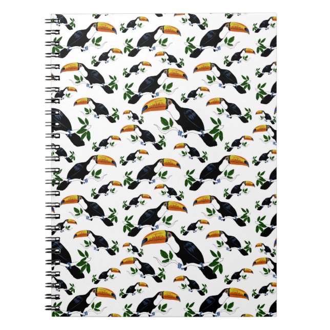 Tropiska Toucans - lekfull jungle Anteckningsbok (Framsidan)