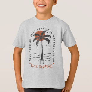 Tropiska Träd-stranden Vibes Sommar Sol Retro T Shirt