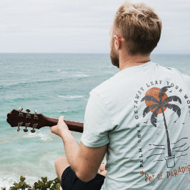Tropiska Träd-stranden Vibes Sommar Sol Retro T Shirt
