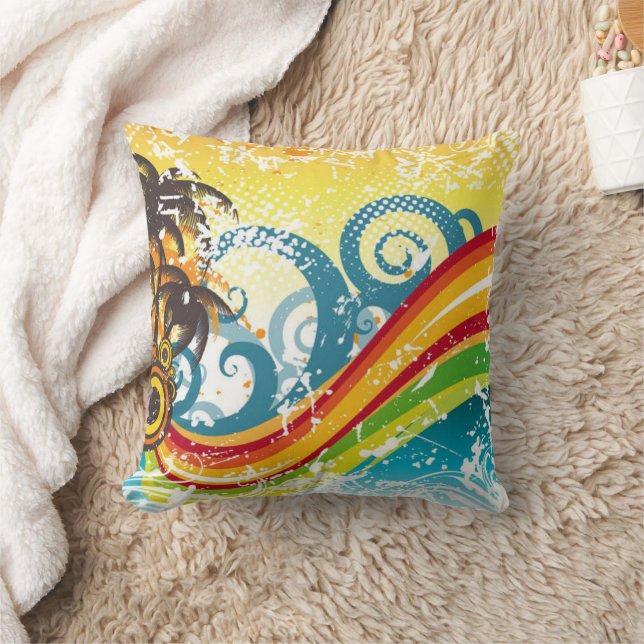 Tropiska trådar dekorativa under fyllning kudde (Filt)