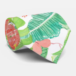 Tropiska trädgårdar, hibiscus plumeria och handfla slips