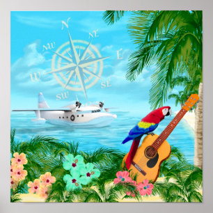 Tropiska Travels Poster