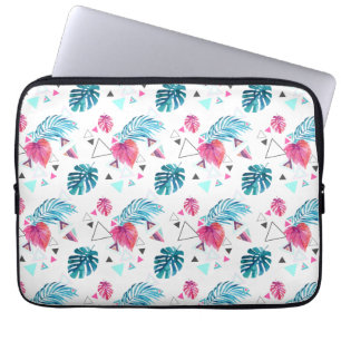 Tropiska triangeln Löv Mönster Laptop Sleeve