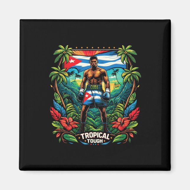 Tropiska Tuffen Cuban Boxing Magnet (Framsidan)