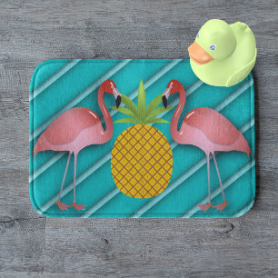 Tropiska turkos Flamingo Badrumsmatta
