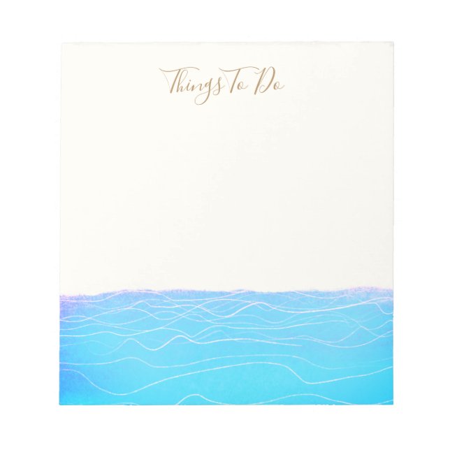 Tropiska turkos Ocean Vågar Anteckningsblock (Framsida)