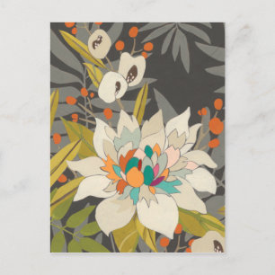 Tropiska twilight Flowers Vykort