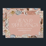 Tropiska varma julhav och hälsning moderna Ho Julkort<br><div class="desc">Tropiskt varmt julhav och hälsning,  helgdag av modern elegant roligt-kort. Elegantens varma terracotta coral färg.</div>