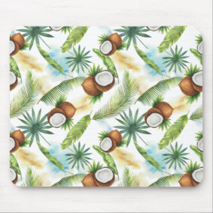 Tropiska vattenfärgen Coconut Mönster Musmatta