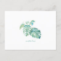 Tropiska vattenfärgen Monstera Löv