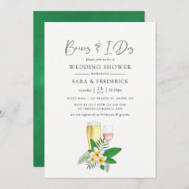 Tropiska vattenfärger brinner innan de doseras inbjudningar