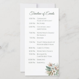 Tropiska vattenfärger - Bröllopsprogram-