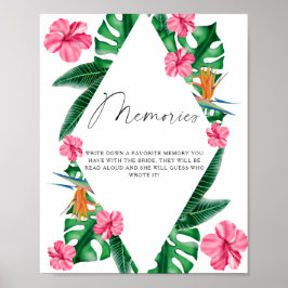 Tropiska vattenfärger - minnen med bruden poster