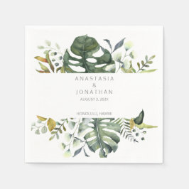 Tropiska vattenfärger pappersservett