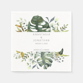 Tropiska vattenfärger pappersservett