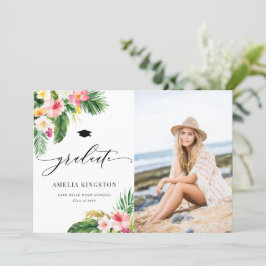 Tropiska vattenfärgsblommor foto Studenten Meddelande