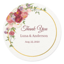 Tropiska vattenfärgsblommor och Greenery Bröllop