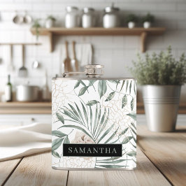 Tropiska vattenfärgsfärger Löv och blommor Mönster Fickplunta