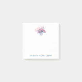 Tropiska vattenfärgsfiskbeachy post-it block