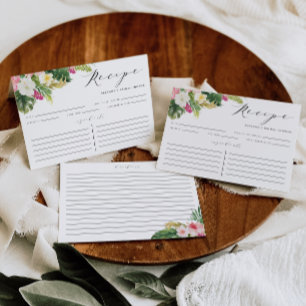 Tropiska vattenfärgsflödare - mottagarkort