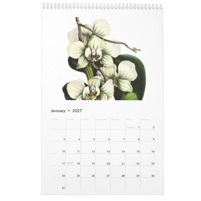 Tropiska växter 2015 kalender (Jan 2027)
