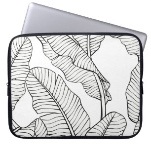 Tropiska växter, blommor, djungelsketch. laptop fodral