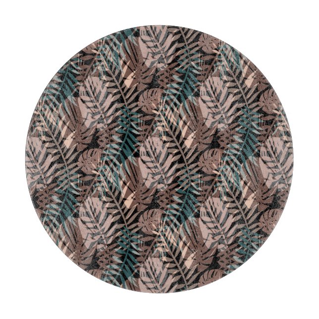 Tropiska växter, djungel, tropikar, beige, löv (Framsidan)