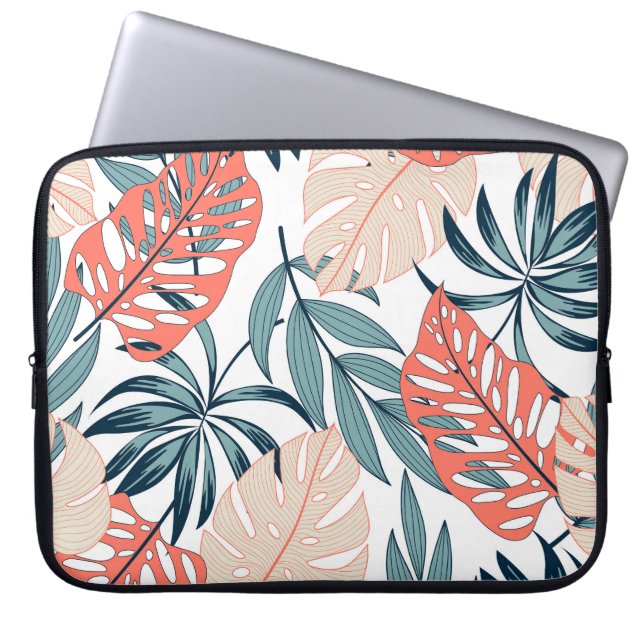 Tropiska växter Lämnar Mode-utskrift Laptop Fodral (Framsidan)