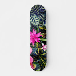 Tropiska växter mini skateboard bräda 18,5 cm