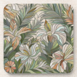 Tropiska växter Mosaic Digital Art Underlägg