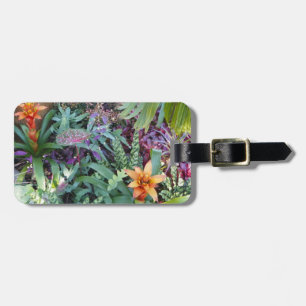 Tropiska växter och Bromeliad hänger lös märkren Bagagebricka