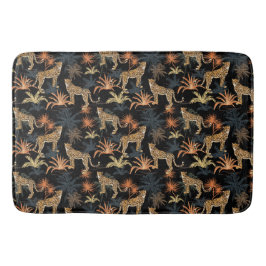 Tropiska växter och Cheetahs Badrumsmatta