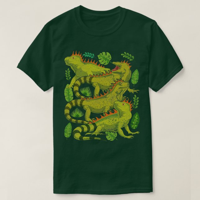 Tropiska växter Retile Owner Pet Lizard Älskare Ex T Shirt (Design framsida)