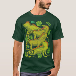 Tropiska växter Retile Owner Pet Lizard Älskare Ex T Shirt