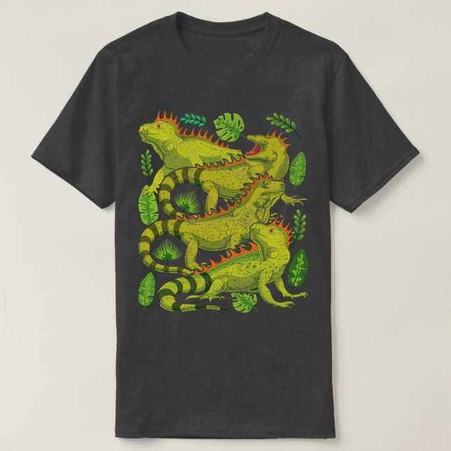 Tropiska växter Retile Owner Pet Lizard Älskare Ex T Shirt (Design framsida)