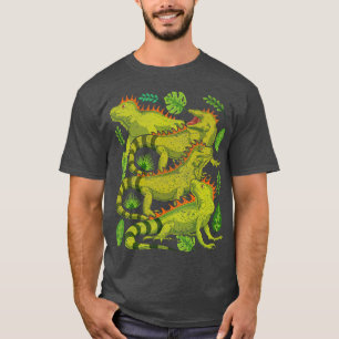 Tropiska växter Retile Owner Pet Lizard Älskare Ex T Shirt