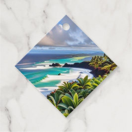 Tropiska vibes gåvor etiketter