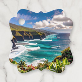 Tropiska vibes gåvor etiketter