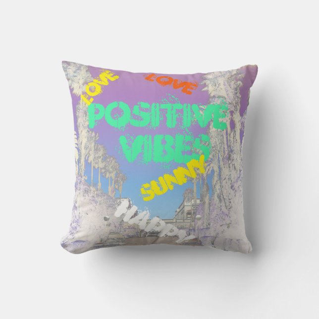 Tropiska Vibes Handflatan Träd Cushion Dekorativ k Kudde (Framsida)