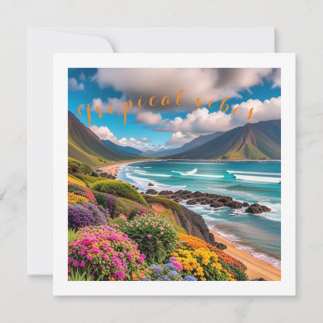 Tropiska vibes julkort (Framsida)