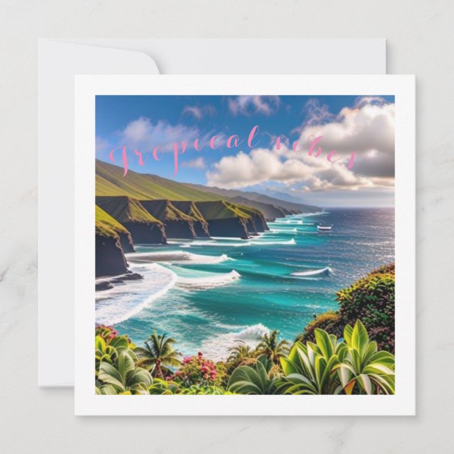 Tropiska vibes julkort (Framsida)