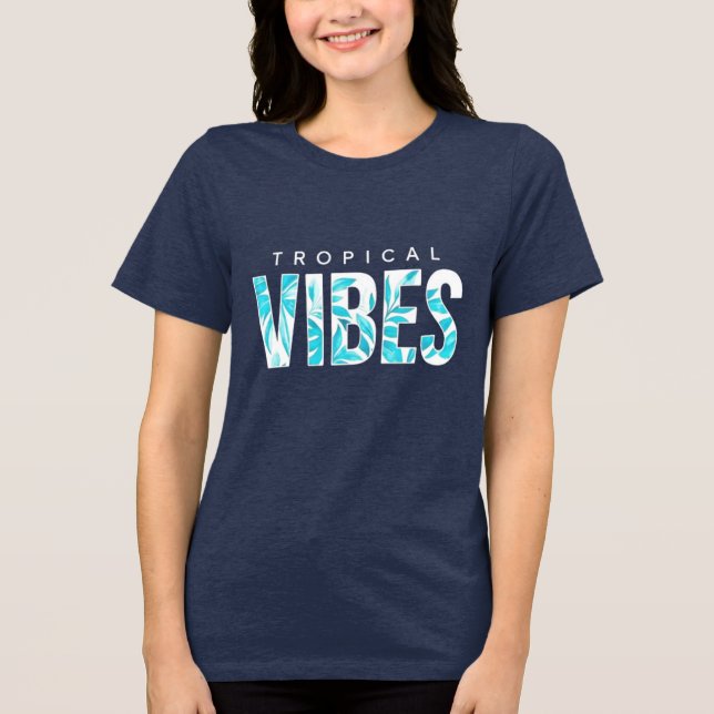 Tropiska Vibes - ön Stil Tee (Framsida)
