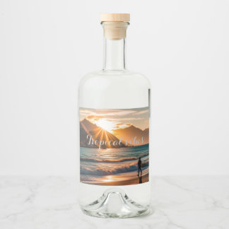 Tropiska vibes spritflaskor etikett