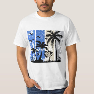 Tropiska vibrationer i ränder t shirt