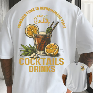 Tropiska Vibrationer: Stranddryck för Sommarskoj T Shirt