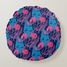 Tropiska vilda blommor Blå Rosa Moderna Exotiska