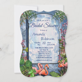 Tropiska Vintagen Blue Marble Palace Inbjudningar